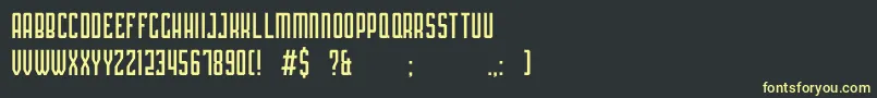 PLATINA Font – Yellow Fonts on Black Background
