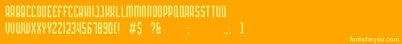 PLATINA Font – Yellow Fonts on Orange Background