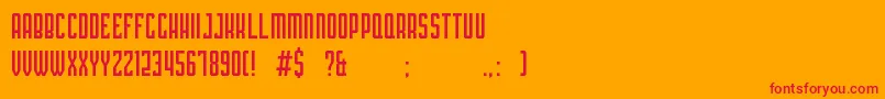 Шрифт PLATINA – красные шрифты на оранжевом фоне