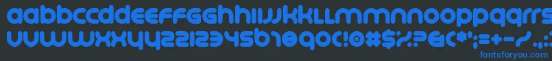 Platonica Font – Blue Fonts on Black Background