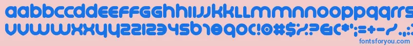 Platonica Font – Blue Fonts on Pink Background