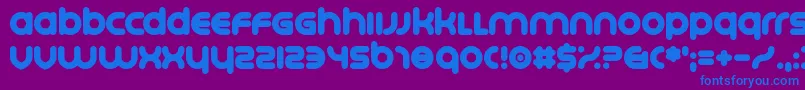 Platonica Font – Blue Fonts on Purple Background