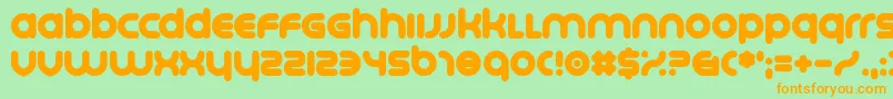 Platonica Font – Orange Fonts on Green Background
