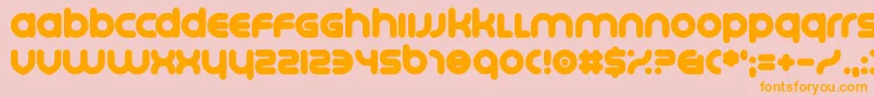 Platonica Font – Orange Fonts on Pink Background