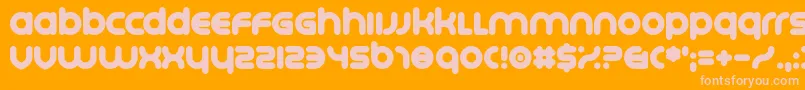 Platonica Font – Pink Fonts on Orange Background