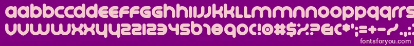 Platonica Font – Pink Fonts on Purple Background