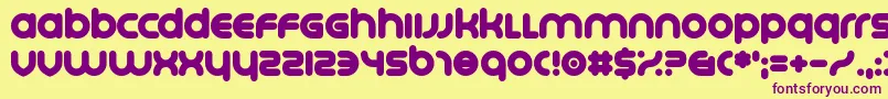 Platonica Font – Purple Fonts on Yellow Background