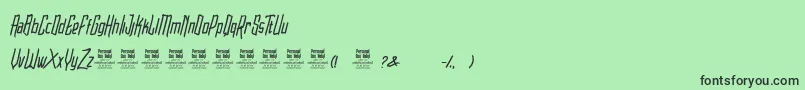 RaimooPersonalUse Font – Black Fonts on Green Background