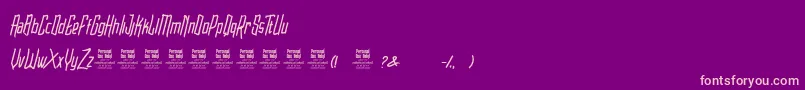 RaimooPersonalUse Font – Pink Fonts on Purple Background