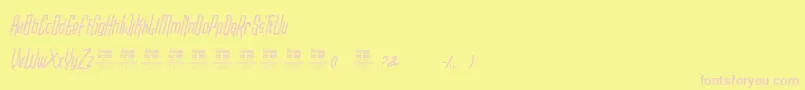 RaimooPersonalUse Font – Pink Fonts on Yellow Background