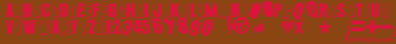PLATOoN Font – Red Fonts on Brown Background