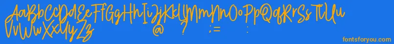 Play Ground DEMO Font – Orange Fonts on Blue Background