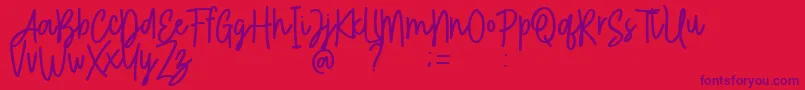 Play Ground DEMO Font – Purple Fonts on Red Background