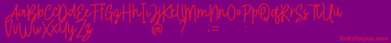 Play Ground DEMO-Schriftart – Rote Schriften auf violettem Hintergrund