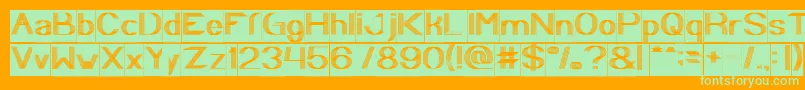 Play Ground Inverse Font – Green Fonts on Orange Background