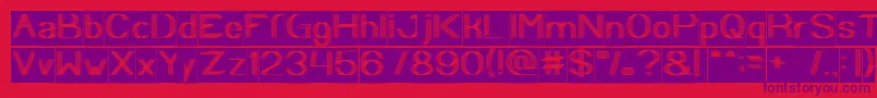 Play Ground Inverse Font – Purple Fonts on Red Background