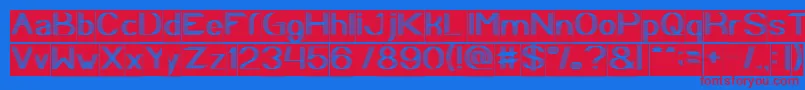 フォントPlay Ground Inverse – 赤い文字の青い背景