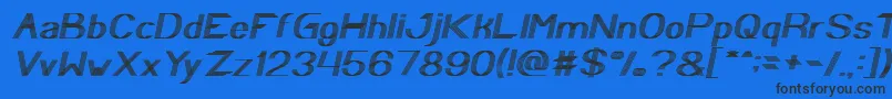 Шрифт Play Ground Italic – чёрные шрифты на синем фоне