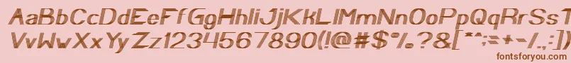 Play Ground Italic-fontti – ruskeat fontit vaaleanpunaisella taustalla