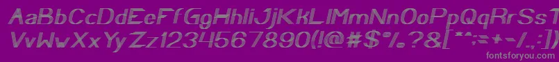 Police Play Ground Italic – polices grises sur fond violet