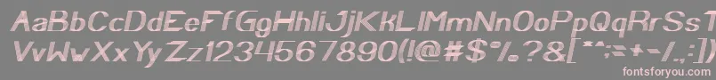 Play Ground Italic Font – Pink Fonts on Gray Background
