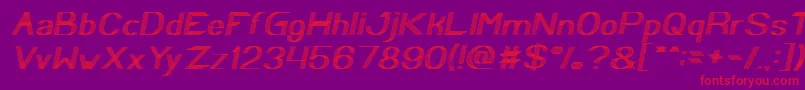 Шрифт Play Ground Italic – красные шрифты на фиолетовом фоне