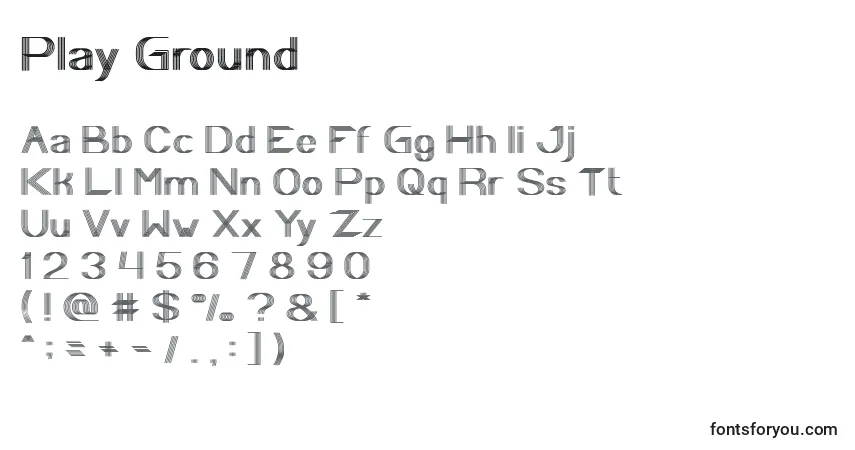 Play Ground-fontti – aakkoset, numerot, erikoismerkit