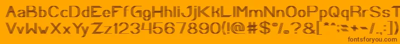 Play Ground Font – Brown Fonts on Orange Background