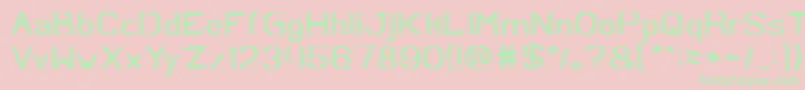 Play Ground Font – Green Fonts on Pink Background