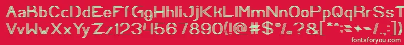 Play Ground Font – Green Fonts on Red Background