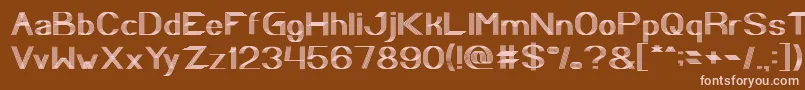 Play Ground Font – Pink Fonts on Brown Background