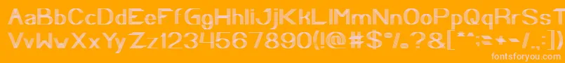 Play Ground Font – Pink Fonts on Orange Background
