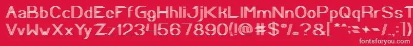 Play Ground Font – Pink Fonts on Red Background