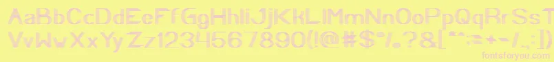 フォントPlay Ground – ピンクのフォント、黄色の背景