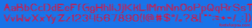 Play Ground Font – Red Fonts on Blue Background