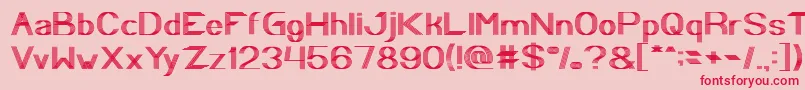 Play Ground Font – Red Fonts on Pink Background