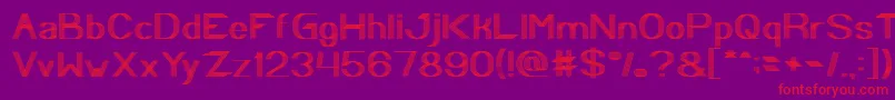 Play Ground Font – Red Fonts on Purple Background