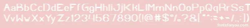 Play Ground Font – White Fonts on Pink Background