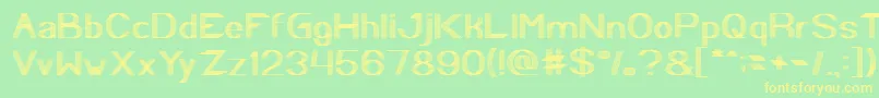 Play Ground Font – Yellow Fonts on Green Background