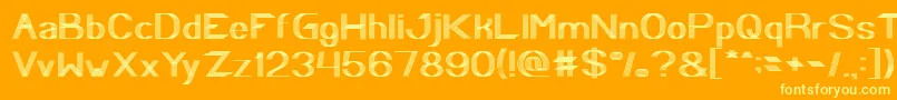 Play Ground Font – Yellow Fonts on Orange Background