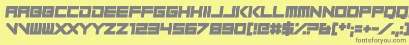 Play Pretend Font – Gray Fonts on Yellow Background
