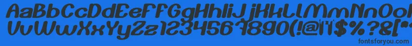 Play The Game Bold Italic Font – Black Fonts on Blue Background