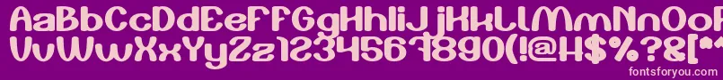 Play The Game Bold Font – Pink Fonts on Purple Background