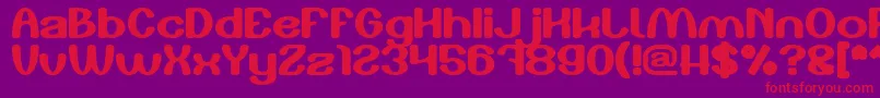 Play The Game Bold Font – Red Fonts on Purple Background