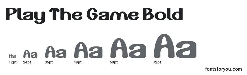 Größen der Schriftart Play The Game Bold