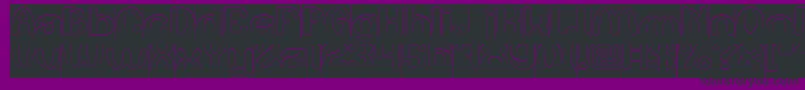 Шрифт Play The Game Hollow Inverse – чёрные шрифты на фиолетовом фоне