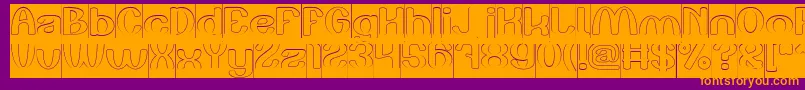 Play The Game Hollow Inverse-fontti – oranssit fontit violetilla taustalla