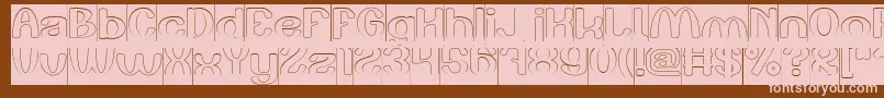 Play The Game Hollow Inverse Font – Pink Fonts on Brown Background
