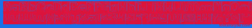 Play The Game Hollow Inverse Font – Red Fonts on Blue Background