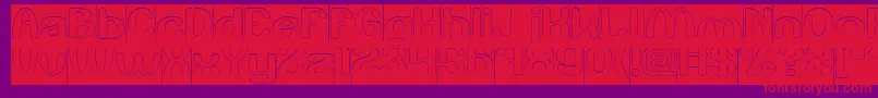 フォントPlay The Game Hollow Inverse – 紫の背景に赤い文字